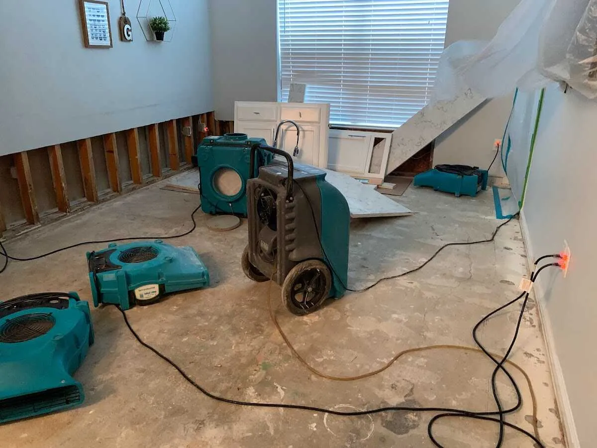 Dehumidifier in flood-cut room for Water Extraction & Removal in Roselle